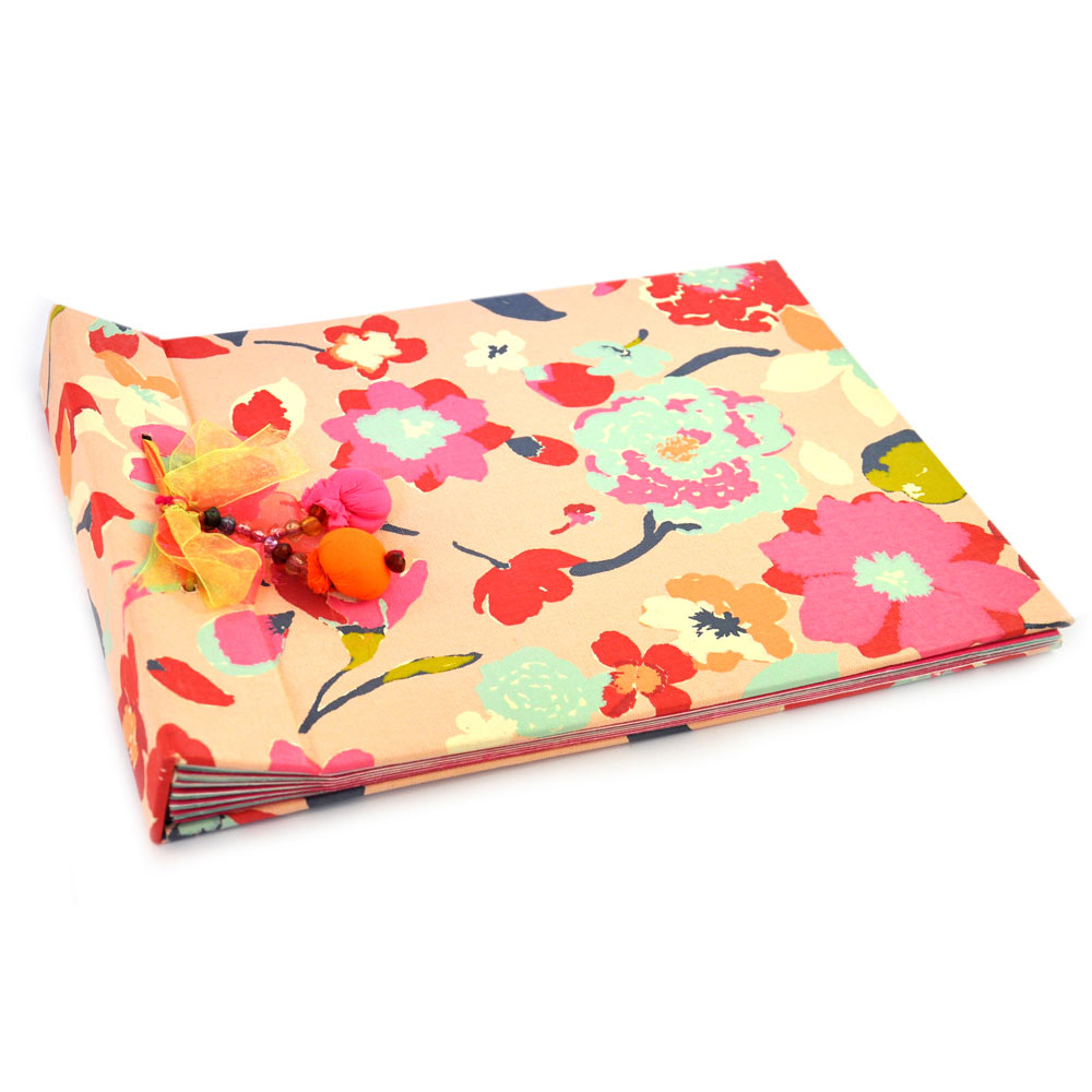 Album-large-scrapbook-colorful-handmade-paper-pink-floral