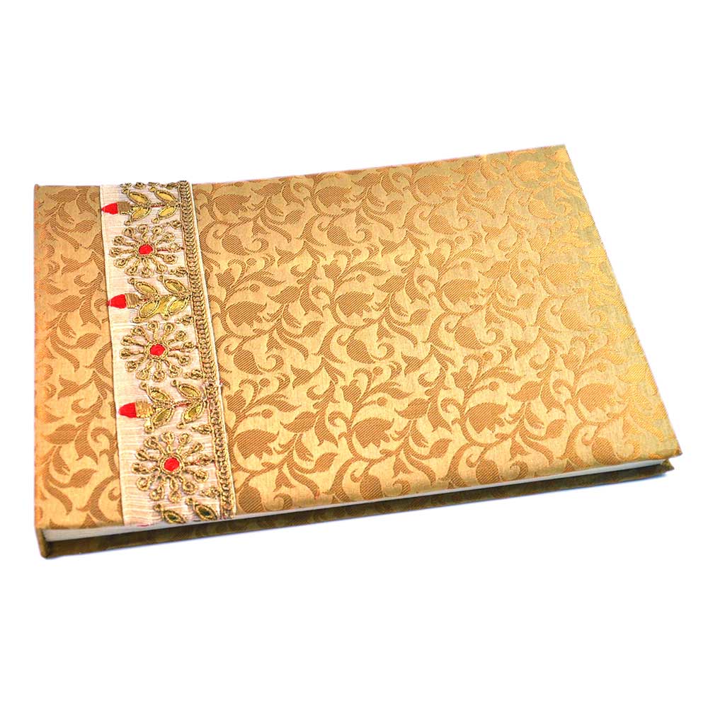 Album-medium-ethnic-Indian-scarpbook-white-pages-gold-border