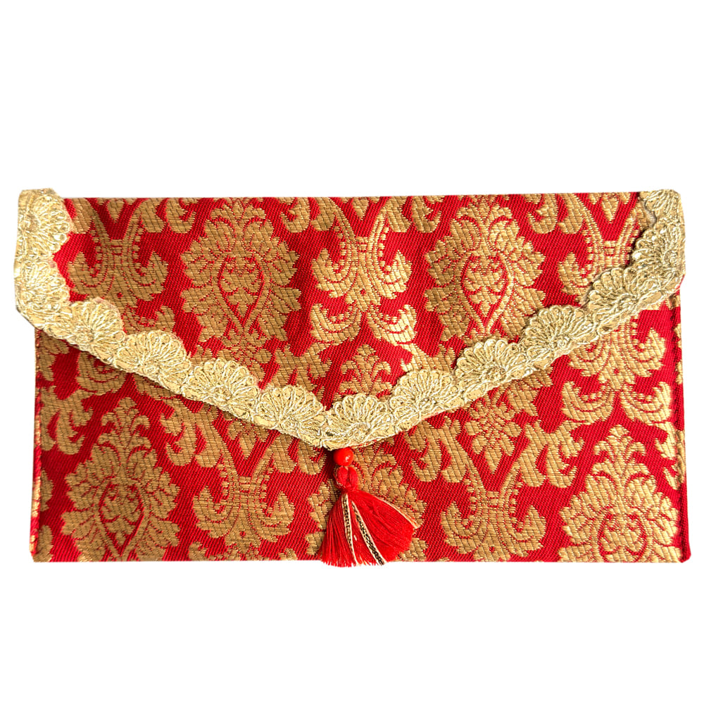 Envelope-fabric-damask-red