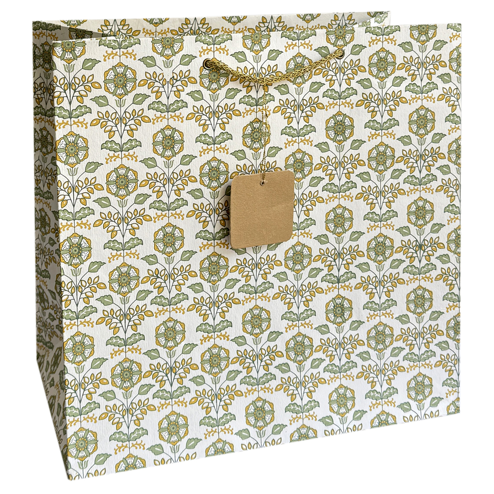 Bag-giftbag-XL-Indian-floral-green